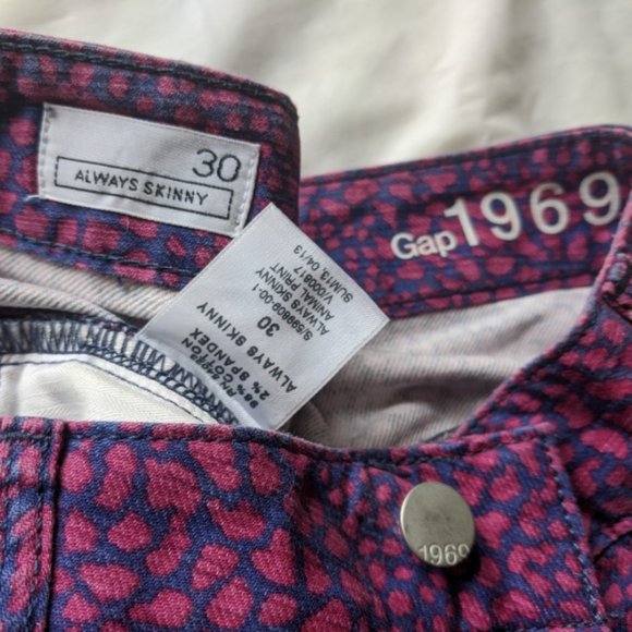 GAP 1969 Always Skinny Animal Print Ankle 30 - Picture 8 of 8